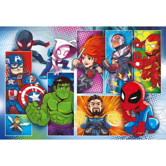 PUZZLE Supercolor MAXI 24 Pcs Super Hero CLEMENTONI