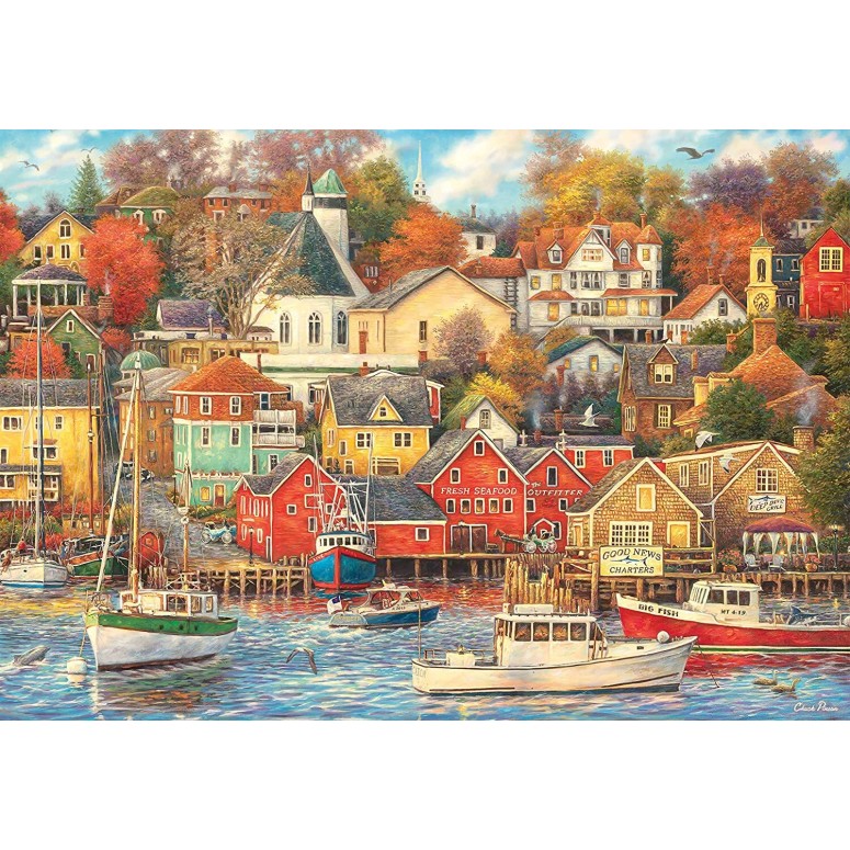 PUZZLE 1500 HQ Good Times Harbor CLEMENTONI 12 50 Puzzles