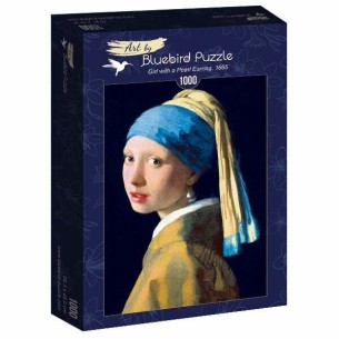 PUZZLE 1000 pcs - Vermeer - Girl with a Pearl Earing, 1665 - BLUEBIRD