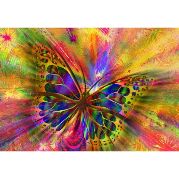 PUZZLE 1000 pcs - Colorful Butterfly - BLUEBIRD