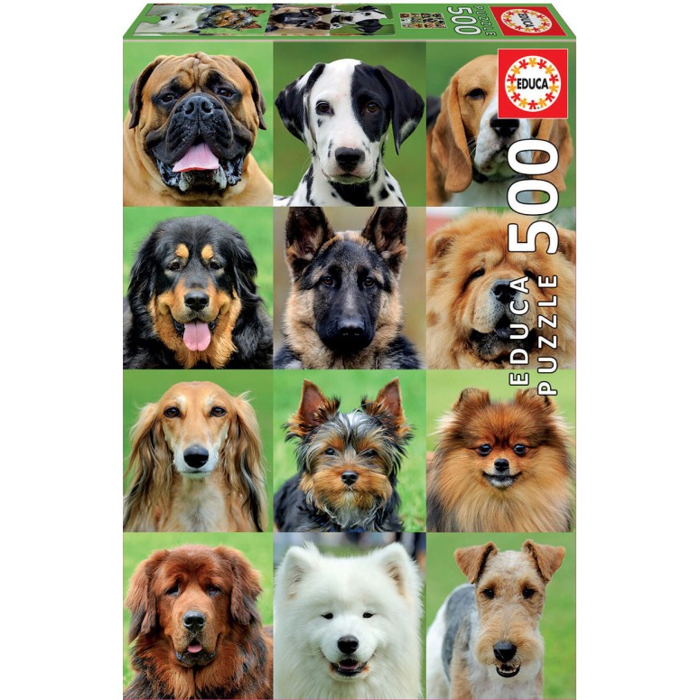 PUZZLE 500 pcs Colagem de Cães - EDUCA