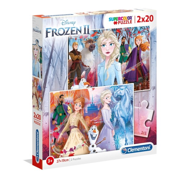 PUZZLE Frozen II - 2x20 Pcs - CLEMENTONI - 4,95 € - Puzzles...