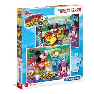 PUZZLE Mickey & Superpilotos 2x20 pcs - CLEMENTONI