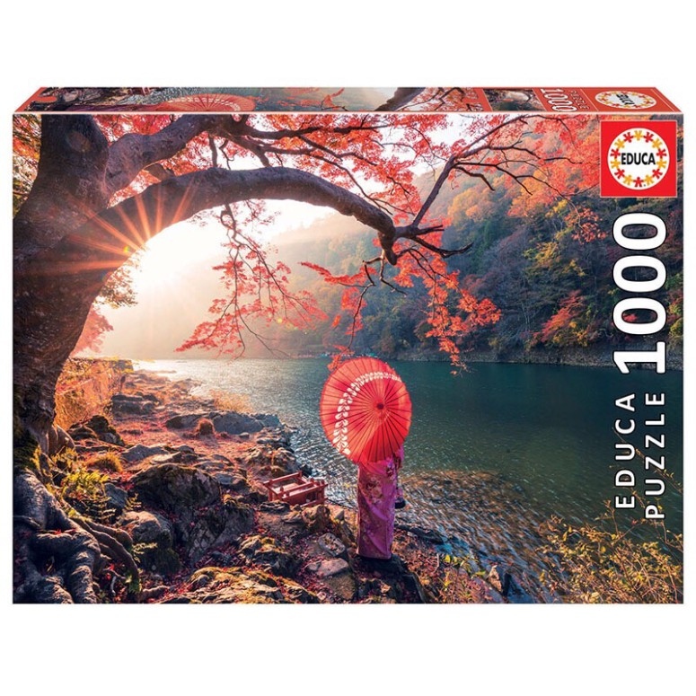 PUZZLE 1000 pcs - Sunrise in Katsura River, Japan - EDUCA